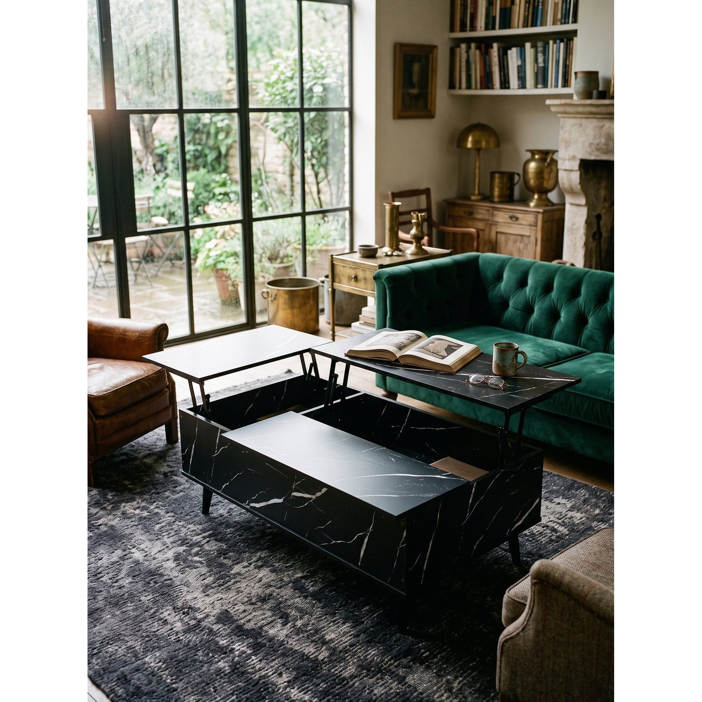 Sterling Black Coffee Table 121x69x40