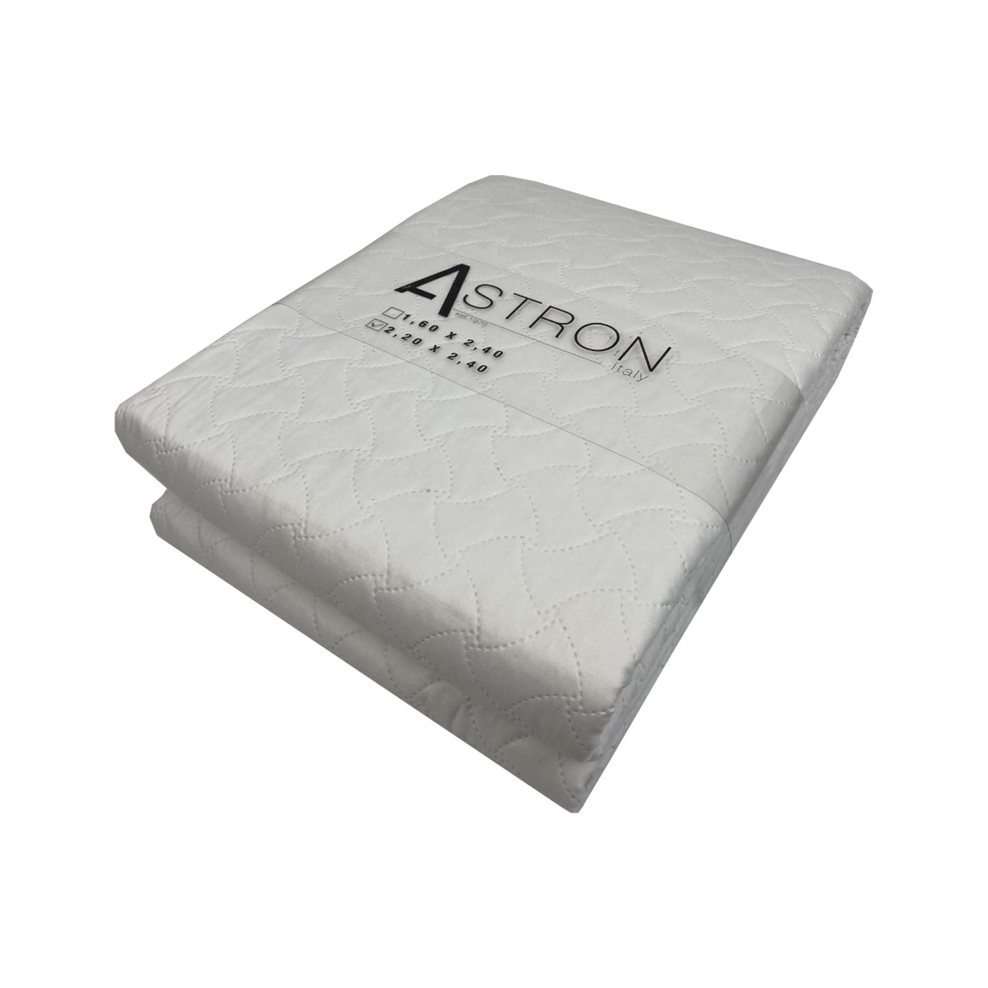 Κουβερλί Ξενοδοχείου Ultrasonic Μόνο 160x240εκ Λευκό Ριγέ