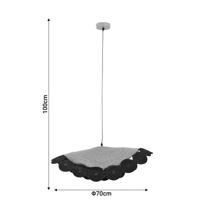 Φωτιστικό Οροφής Kono Φυσικό-Μαύρο Φ70x100