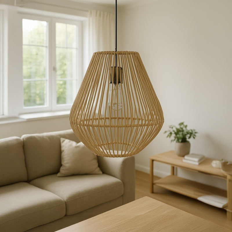 Ceiling Light Lilabel Wicker in Natural Shade Φ25x84