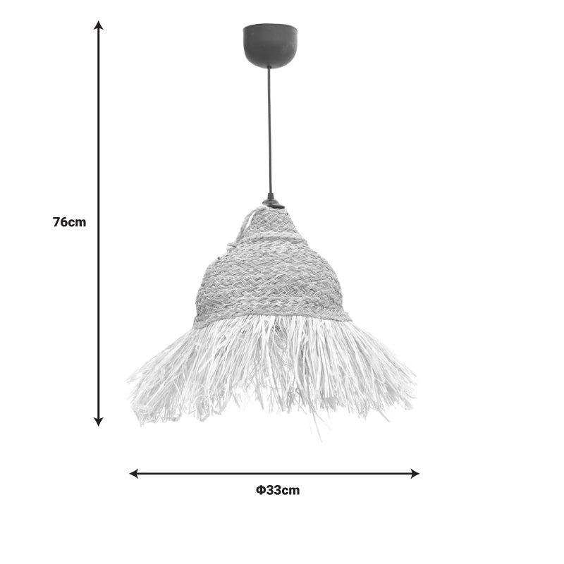 Φωτιστικό Οροφής Boher Ψάθινο Φυσικό Φ33x76