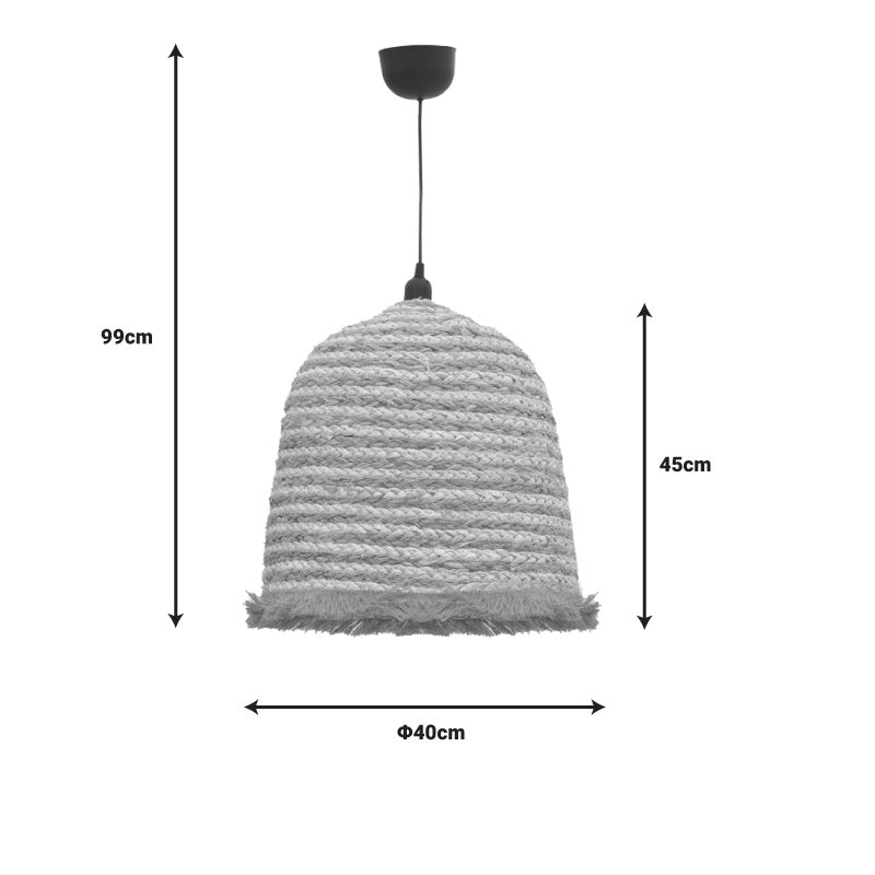 Φωτιστικό Οροφής Nolie Ψάθινο Φυσικό Φ40x99