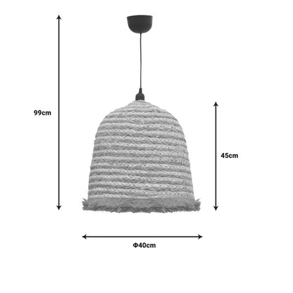 Φωτιστικό Οροφής Nolie Ψάθινο Φυσικό Φ40x99