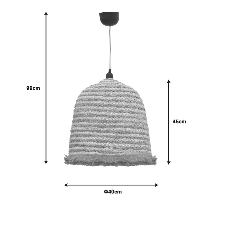 Φωτιστικό Οροφής Nolie Ψάθινο Φυσικό Φ40X99