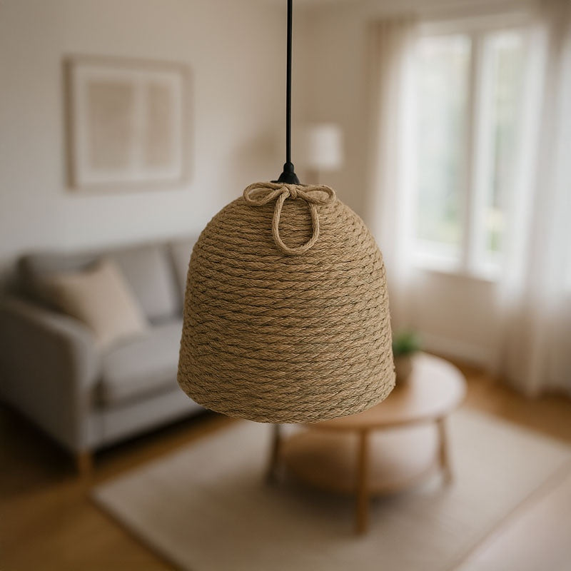 Φωτιστικό Οροφής Lamper Ψάθινο Φυσικό Φ34x87