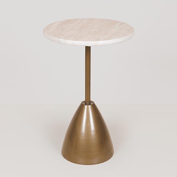 ΤΡΑΠΕΖΙ ΜΕΤΑΛΛΙΚΟ ΧΡΥΣΟ - ΛΕΥΚΟ 30x30x62