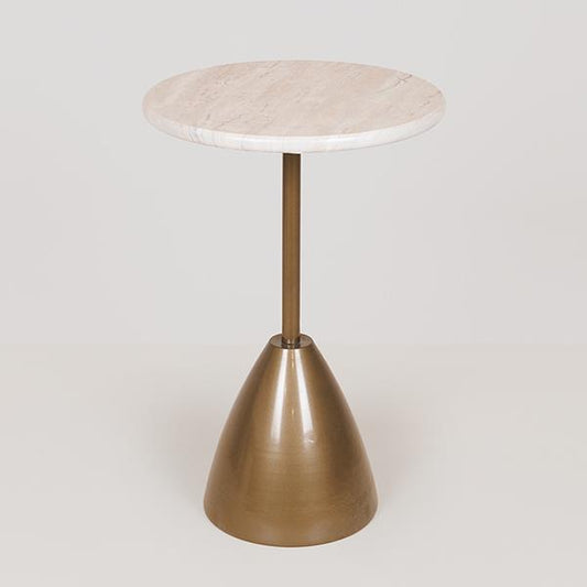 ΤΡΑΠΕΖΙ ΜΕΤΑΛΛΙΚΟ ΧΡΥΣΟ - ΛΕΥΚΟ 30x30x62