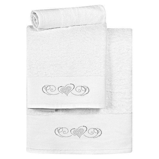 Σετ Πετσέτες Art 3169 Σετ 3 Τμχ Λευκό