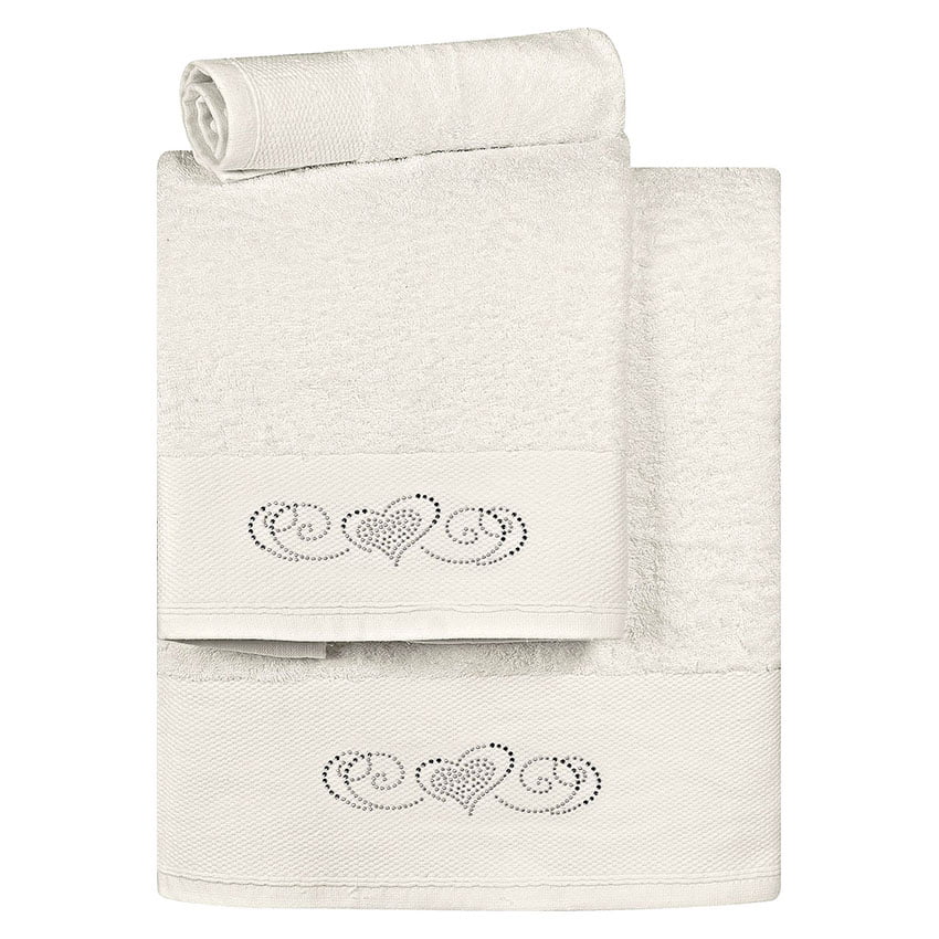 Σετ Πετσέτες Art 3174 Σετ 3 Τμχ Εκρού