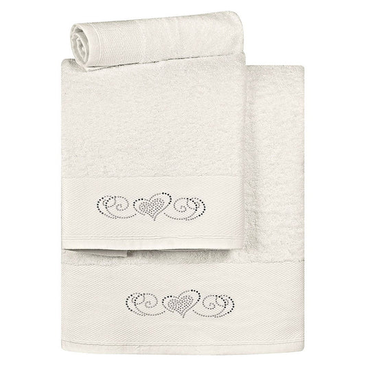 Σετ Πετσέτες Art 3174 Σετ 3 Τμχ Εκρού