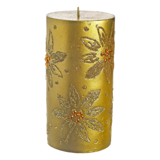 Κερί Κύλινδρος Χρυσό 8x8x15