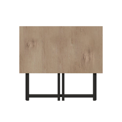 Γραφείο Εργασίας Τοίχου Πτυσσόμενο Thox Oak Μελαμίνης-Μαύρο Μέταλλο 80x50x72