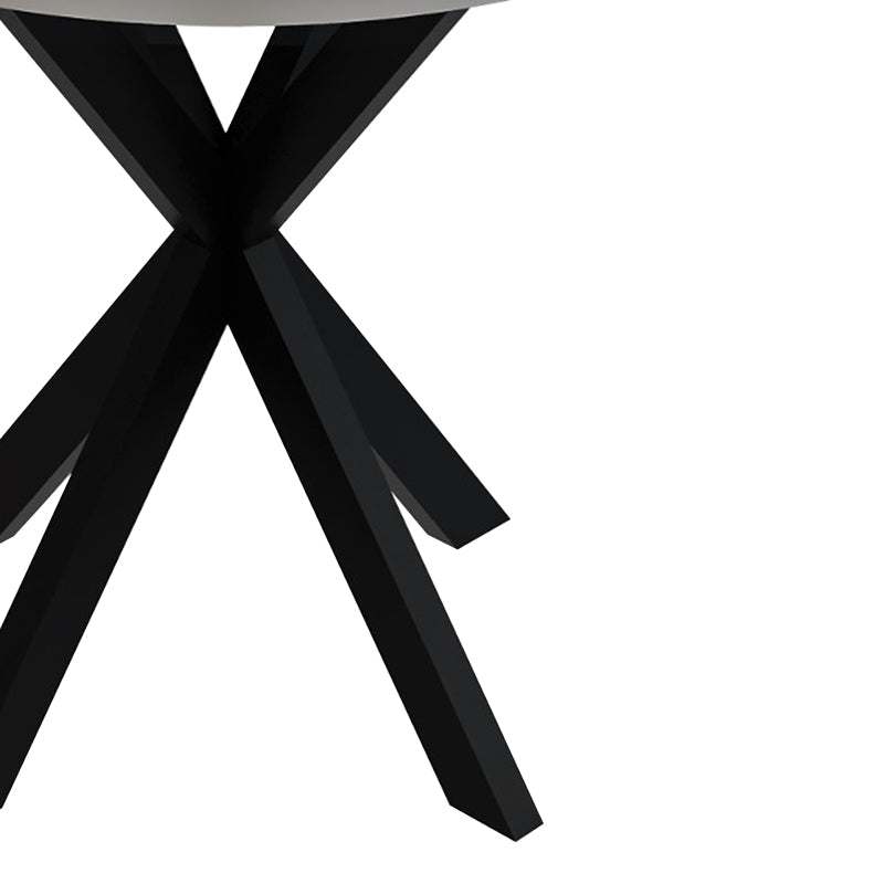 Τραπέζι Kalipso Μελαμίνη σε Λευκή Απόχρωση και Μαύρο Μεταλλικό Πόδι Φ70x75