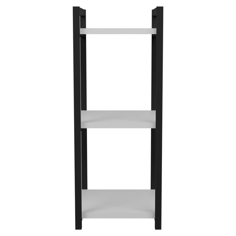 Επιδαπέδια Ραφιέρα Harvey Μαύρο Μέταλλο και Μελαμίνη σε Λευκή Απόχρωση 33x28x70