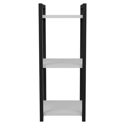 Επιδαπέδια Ραφιέρα Harvey Μαύρο Μέταλλο και Μελαμίνη σε Λευκή Απόχρωση 33x28x70