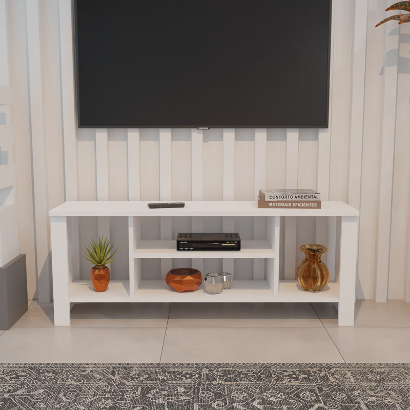 Έπιπλο Τηλεόρασης Seref σε Λευκή Απόχρωση 120x30x47