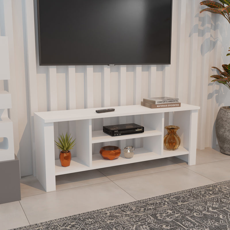 Έπιπλο Τηλεόρασης Seref σε Λευκή Απόχρωση 120x30x47
