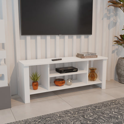 Έπιπλο Τηλεόρασης Seref σε Λευκή Απόχρωση 120x30x47