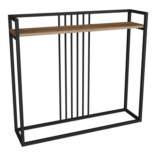 Κονσόλα Convida Oak με Μαύρο Μεταλλικό Σκελετό 100x25x90