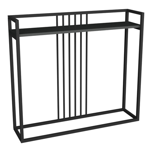 Κονσόλα Convida Ανθρακί με Μαύρο Μεταλλικό Σκελετό 100x25x90