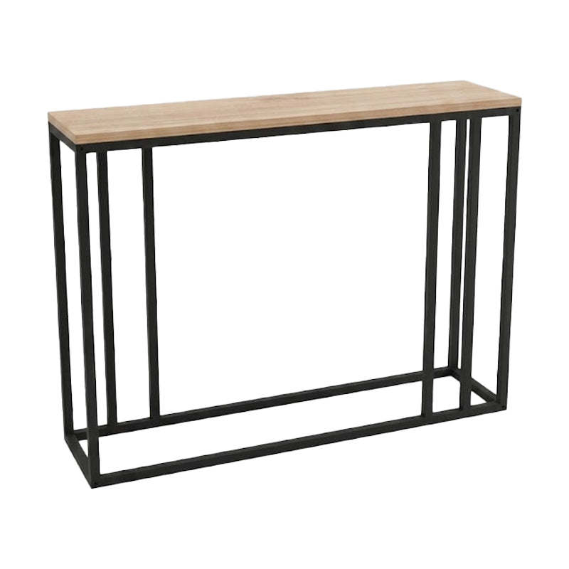 Κονσόλα Cansbia Oak με Μαύρο Μέταλλο 100x25x75
