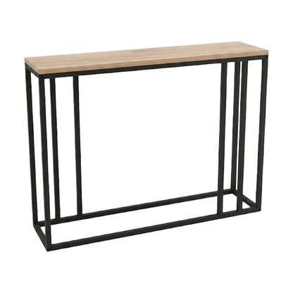 Κονσόλα Cansbia Oak με Μαύρο Μέταλλο 100x25x75