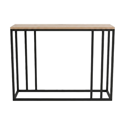 Κονσόλα Cansbia Oak με Μαύρο Μέταλλο 100x25x75
