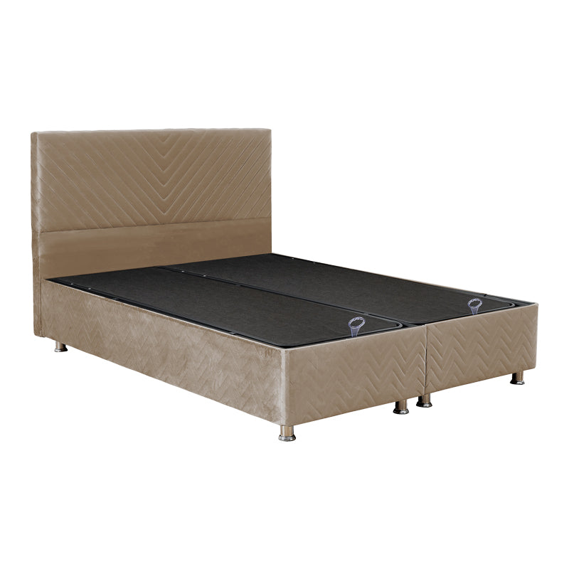 Κρεβάτι Rizko Διπλό Με Αποθηκευτικό Χώρο Καφέ 160X200