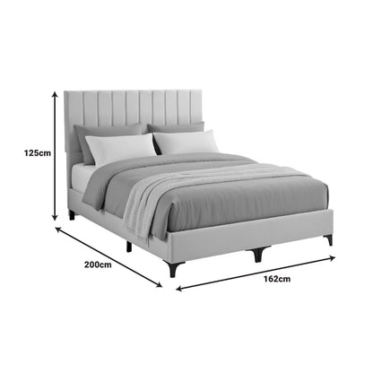 Κρεβάτι Moega Ύφασμα σε Ανθρακί Απόχρωση 160x200εκ