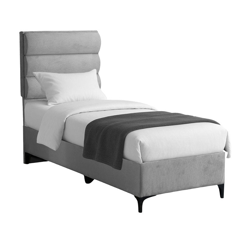 Κρεβάτι Limit Ύφασμα σε Γκρι Απόχρωση 90x200εκ