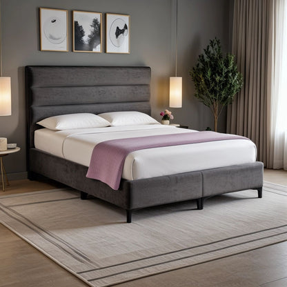 Κρεβάτι Limit Ύφασμα σε Ανθρακί Απόχρωση 160x200εκ