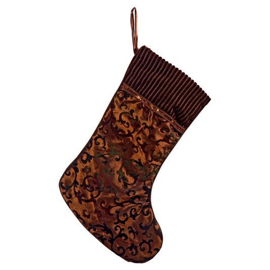 Μπότα Κρεμαστή Καφέ Χριστουγέννων 25x34εκ