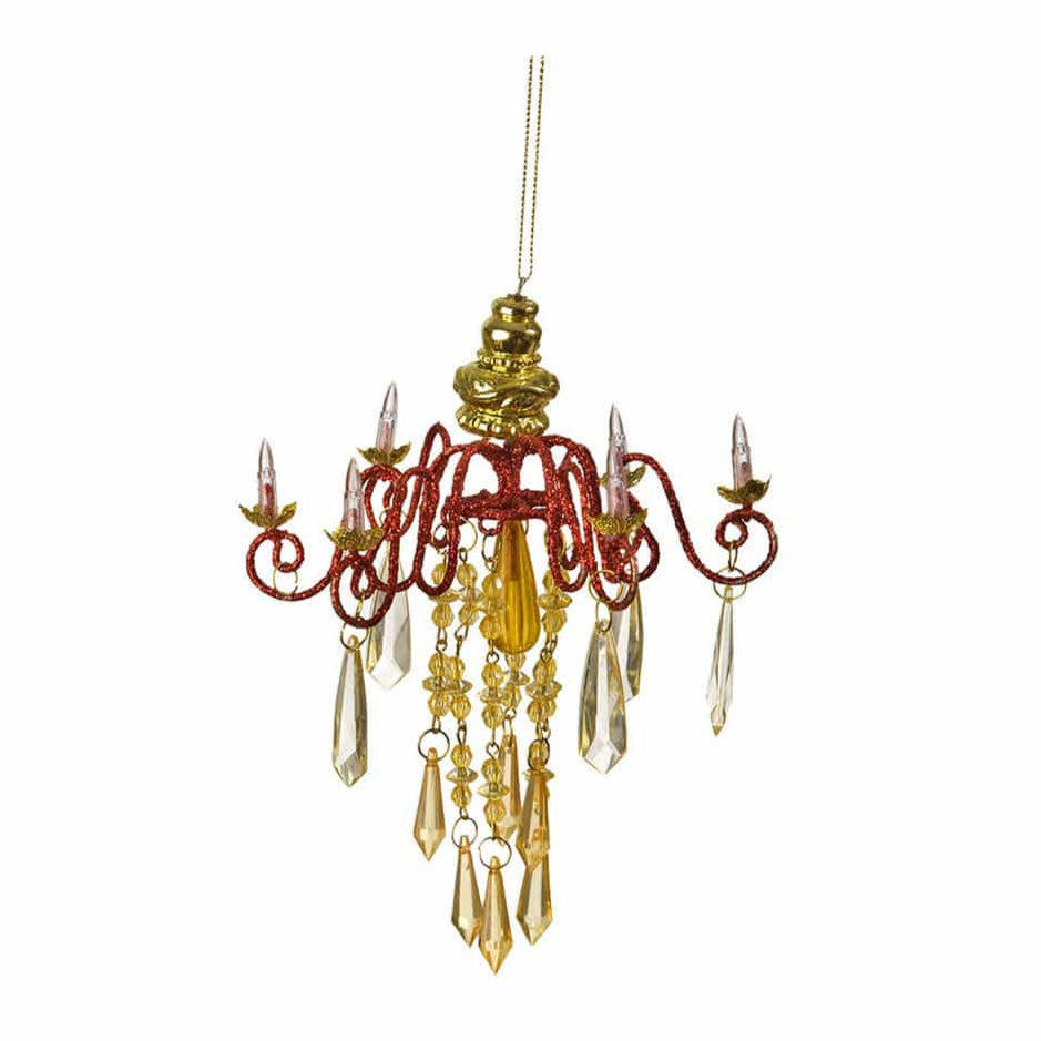 Στολίδι Πολυέλεος Κόκκινο 20εκ