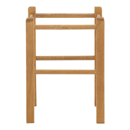 Σκαμπό Καφενείου Oligor Μασίφ Ξύλο Οξιάς Λούστρο Καρυδί 34x34x47