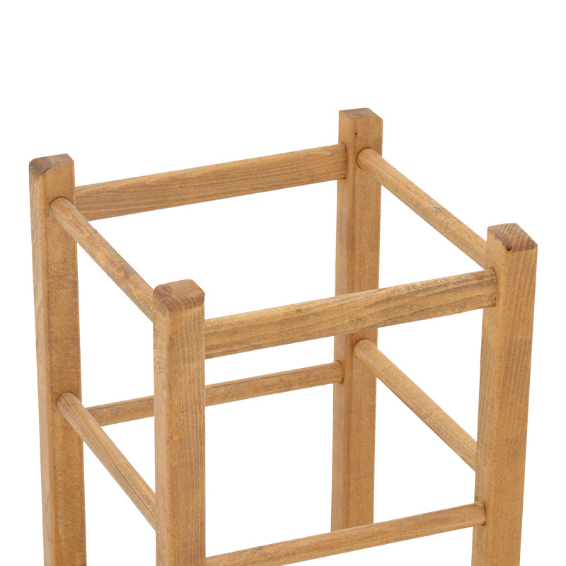 Σκαμπό Καφενείου Oligor Μασίφ Ξύλο Οξιάς Λούστρο Καρυδί 34x34x47