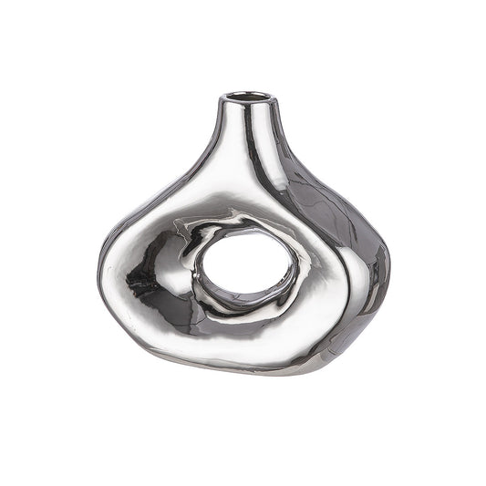 Βάζο Ασημί Κεραμικό 20.5x8.5x18.5