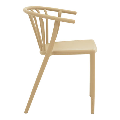 Πολυθρόνα Zelma PP σε Ανοιχτή Απόχρωση Cappuccino 55x53x73