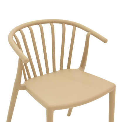 Πολυθρόνα Zelma PP σε Ανοιχτή Απόχρωση Cappuccino 55x53x73