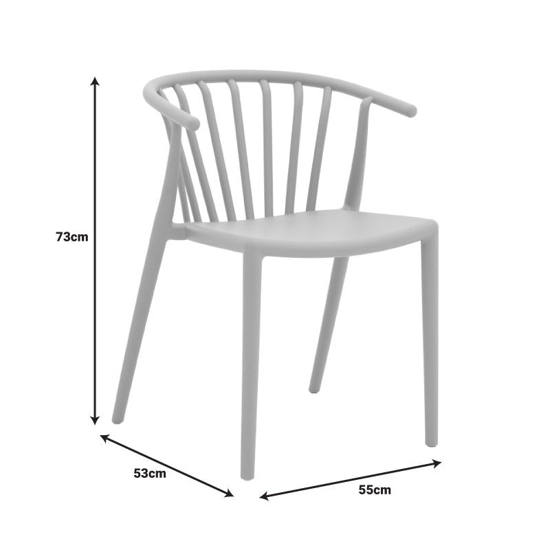 Πολυθρόνα Zelma PP σε Ανοιχτή Απόχρωση Cappuccino 55x53x73