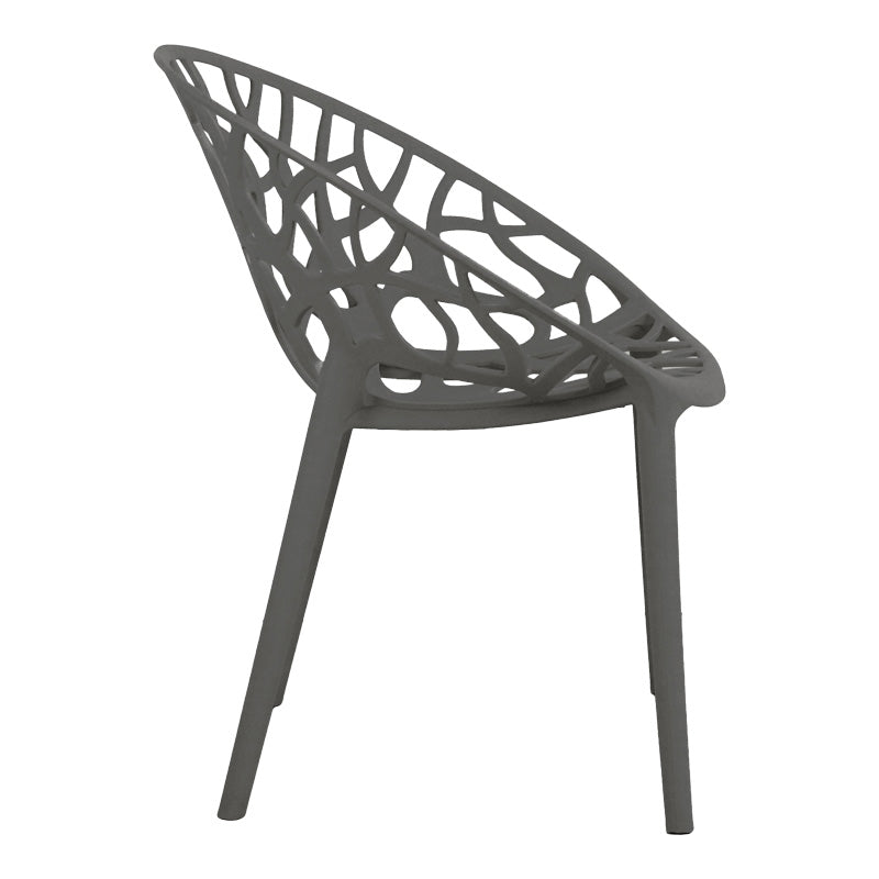 Πολυθρόνα Daren PP σε Ανθρακί Απόχρωση 59x60x79,5