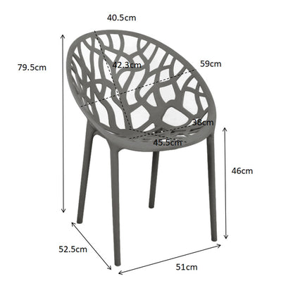 Πολυθρόνα Daren PP σε Ανθρακί Απόχρωση 59x60x79,5