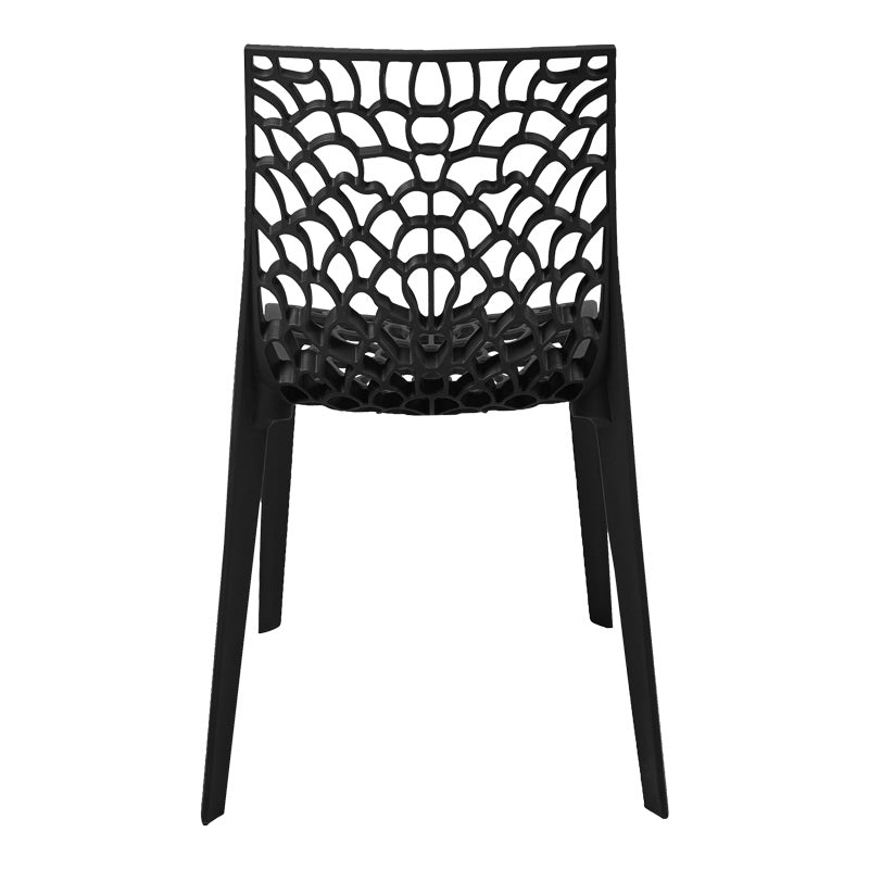 Καρέκλα Στοιβαζόμενη Hush PP σε Μαύρη Απόχρωση 50x57x81