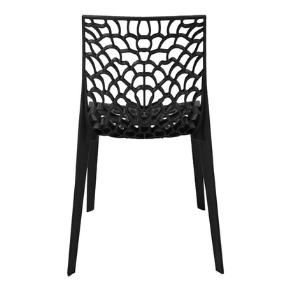 Καρέκλα Στοιβαζόμενη Hush PP σε Μαύρη Απόχρωση 50x57x81