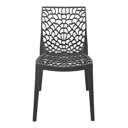 Καρέκλα Στοιβαζόμενη Hush PP σε Ανθρακί Απόχρωση 50x57x81