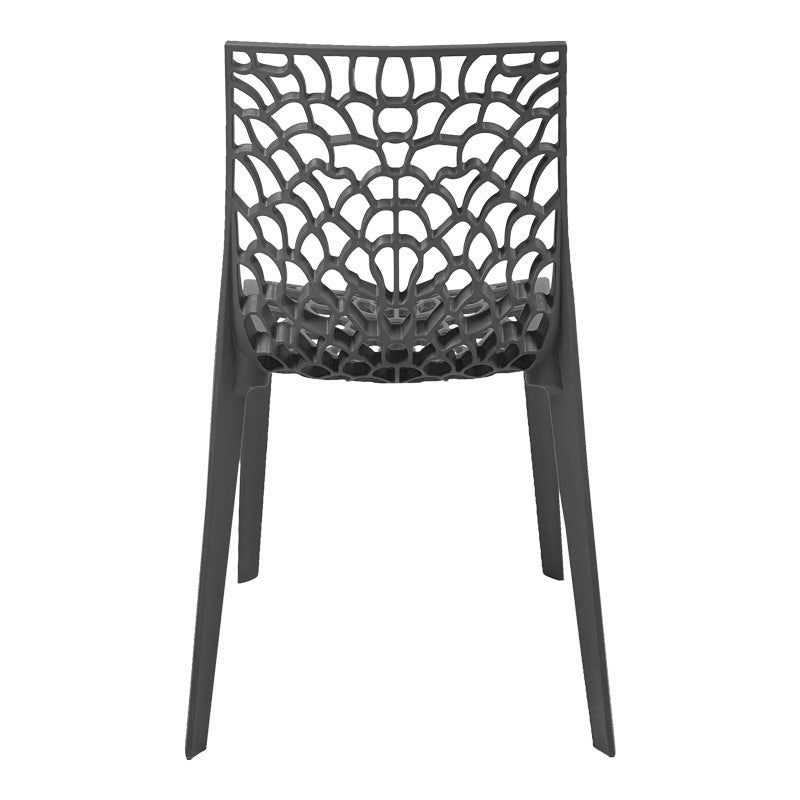 Καρέκλα Στοιβαζόμενη Hush PP σε Ανθρακί Απόχρωση 50x57x81