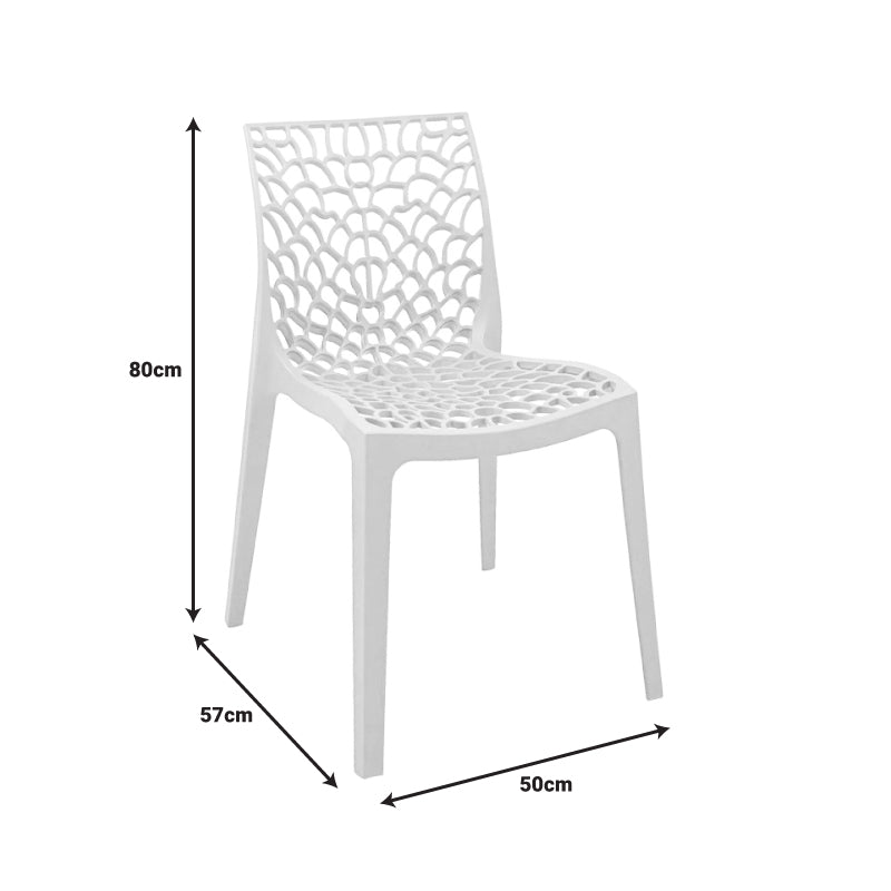 Καρέκλα Στοιβαζόμενη Hush PP σε Ανθρακί Απόχρωση 50x57x81