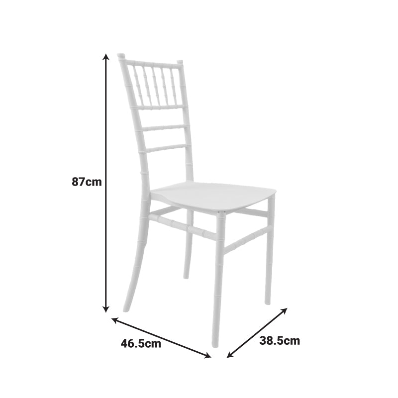 Καρέκλα Tiffany Ι PP σε Λευκή Απόχρωση 38.5x46.5x87
