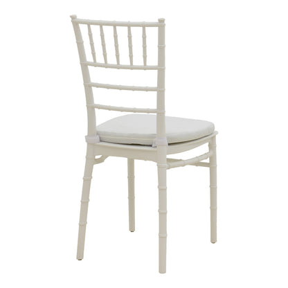 Καρέκλα Tiffany I με Μαξιλάρι PP σε Λευκή Απόχρωση 39.5x46.5x87