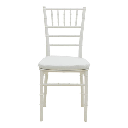 Καρέκλα Tiffany I με Μαξιλάρι PP σε Λευκή Απόχρωση 39.5x46.5x87