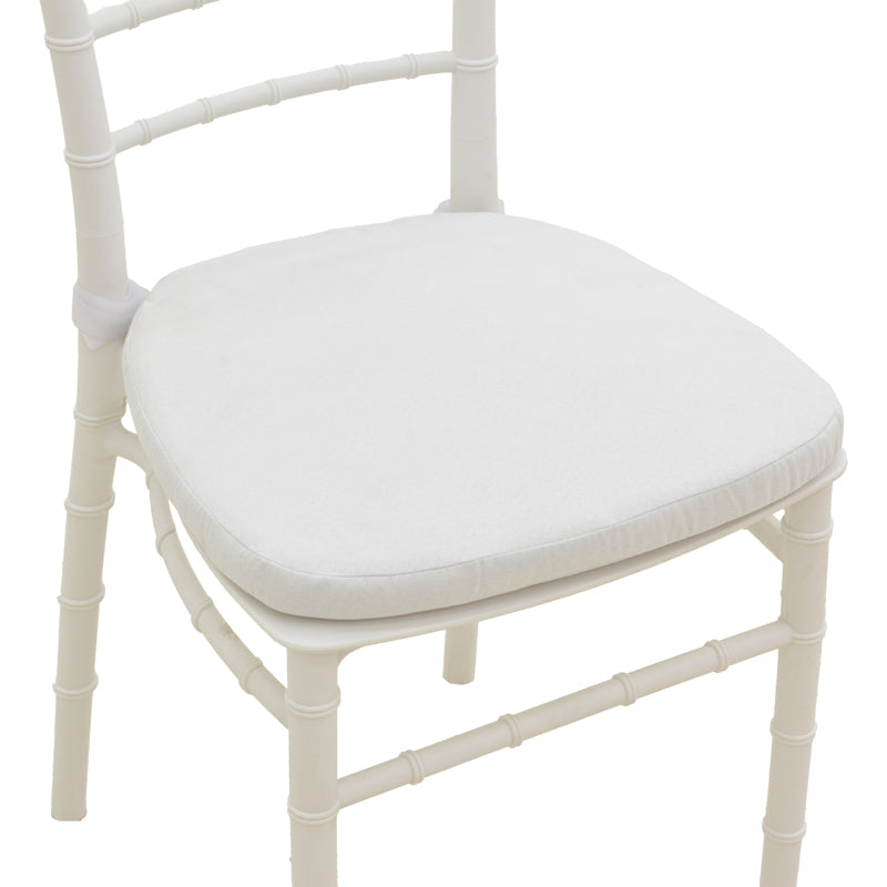 Καρέκλα Tiffany I με Μαξιλάρι PP σε Λευκή Απόχρωση 39.5x46.5x87